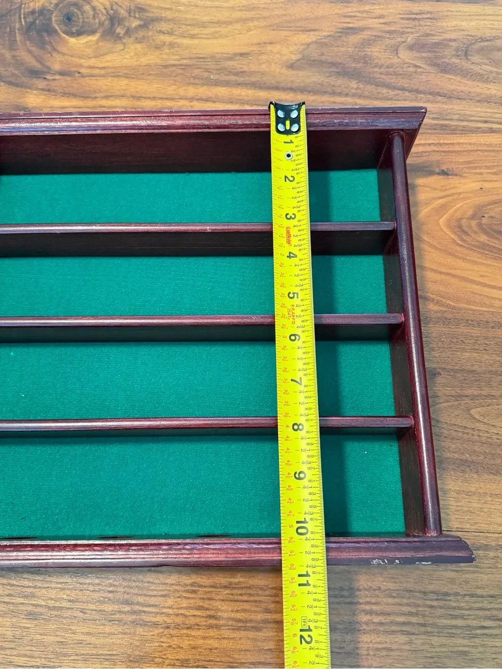 16 Ball Mahogany Wood Golf Ball Display Cabinet Case Rack Wall Mount